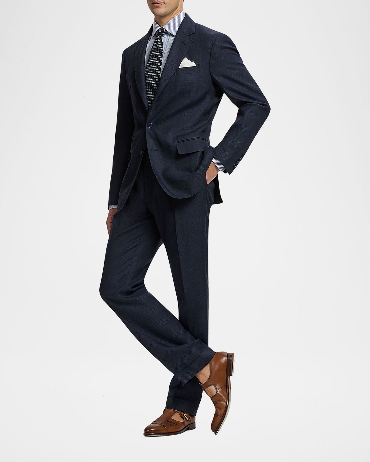 Ralph Lauren Purple Label Men 's Cotton and Cashmere Glen Plaid Single-Breasted Sport Coat | Thumbnail 2 Ralph Lauren Purple Label Men 's Cotton and Cashmere Glen Plaid Single-Breasted Sport Coat | Thumbnail 2