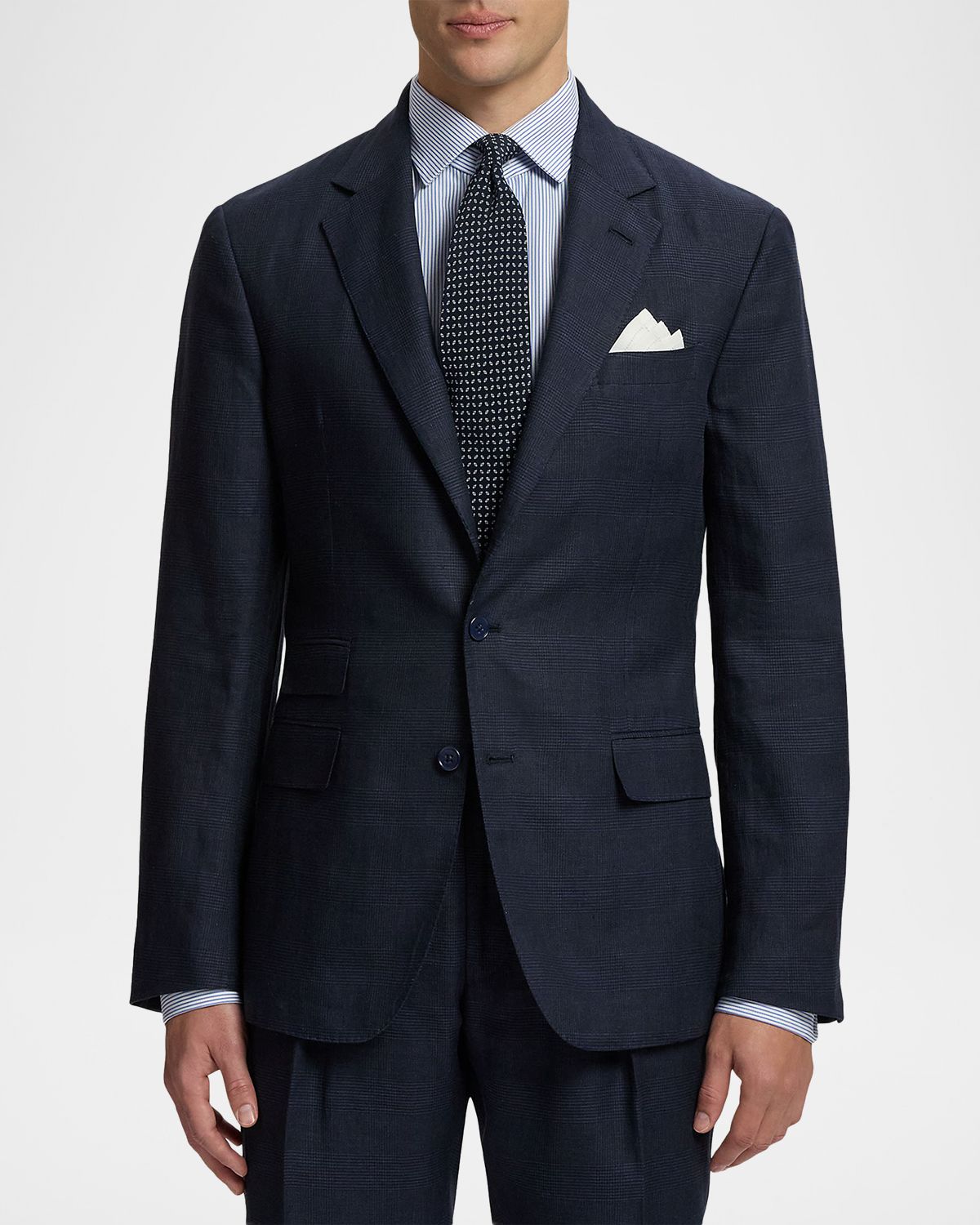Ralph Lauren Purple Label Men 's Cotton and Cashmere Glen Plaid Single-Breasted Sport Coat | Thumbnail 4 Ralph Lauren Purple Label Men 's Cotton and Cashmere Glen Plaid Single-Breasted Sport Coat | Thumbnail 4