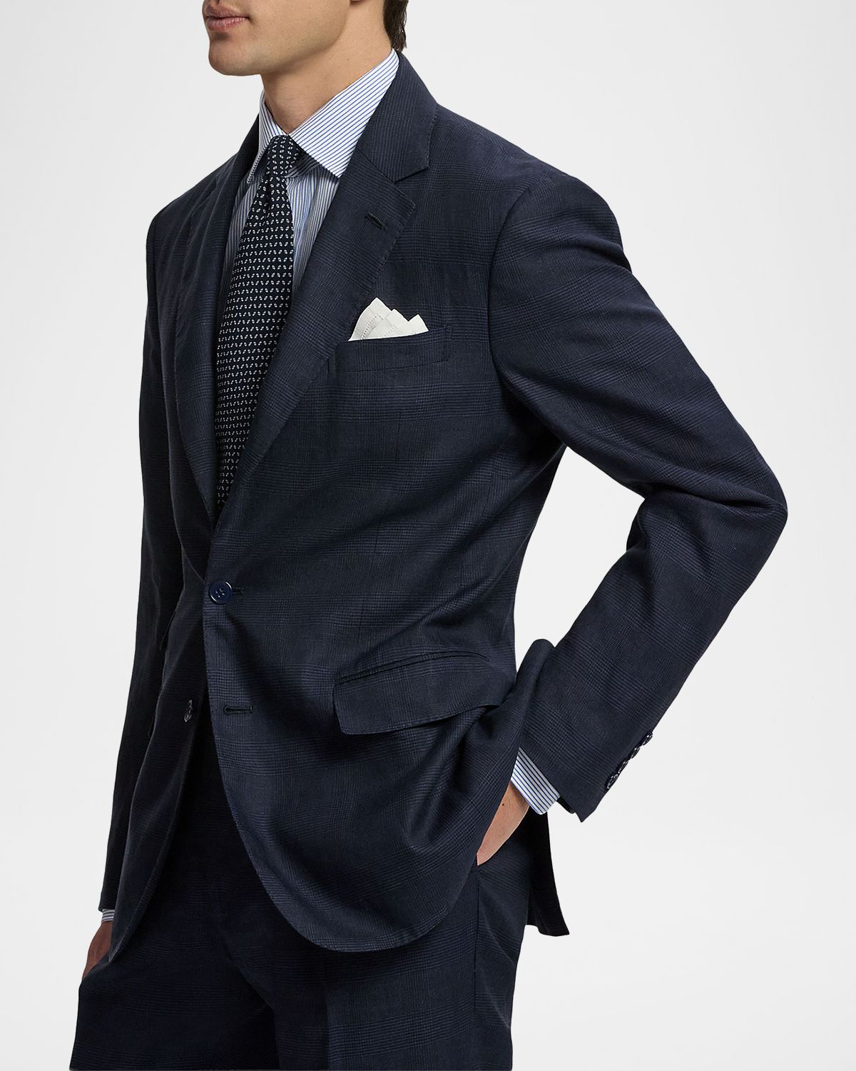 Ralph Lauren Purple Label Men 's Cotton and Cashmere Glen Plaid Single-Breasted Sport Coat | Thumbnail 6 Ralph Lauren Purple Label Men 's Cotton and Cashmere Glen Plaid Single-Breasted Sport Coat | Thumbnail 6