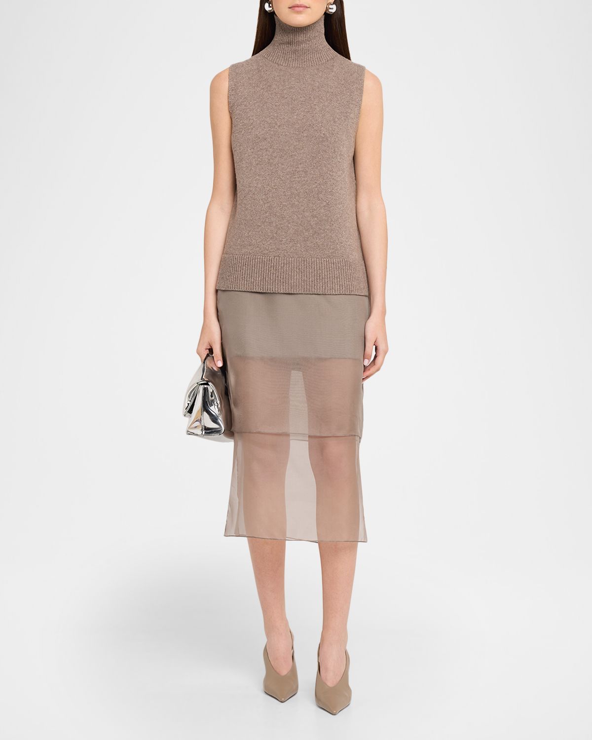 Brandon Maxwell Bruno Turtleneck Sleeveless Sweater | Thumbnail 4 Brandon Maxwell Bruno Turtleneck Sleeveless Sweater | Thumbnail 4
