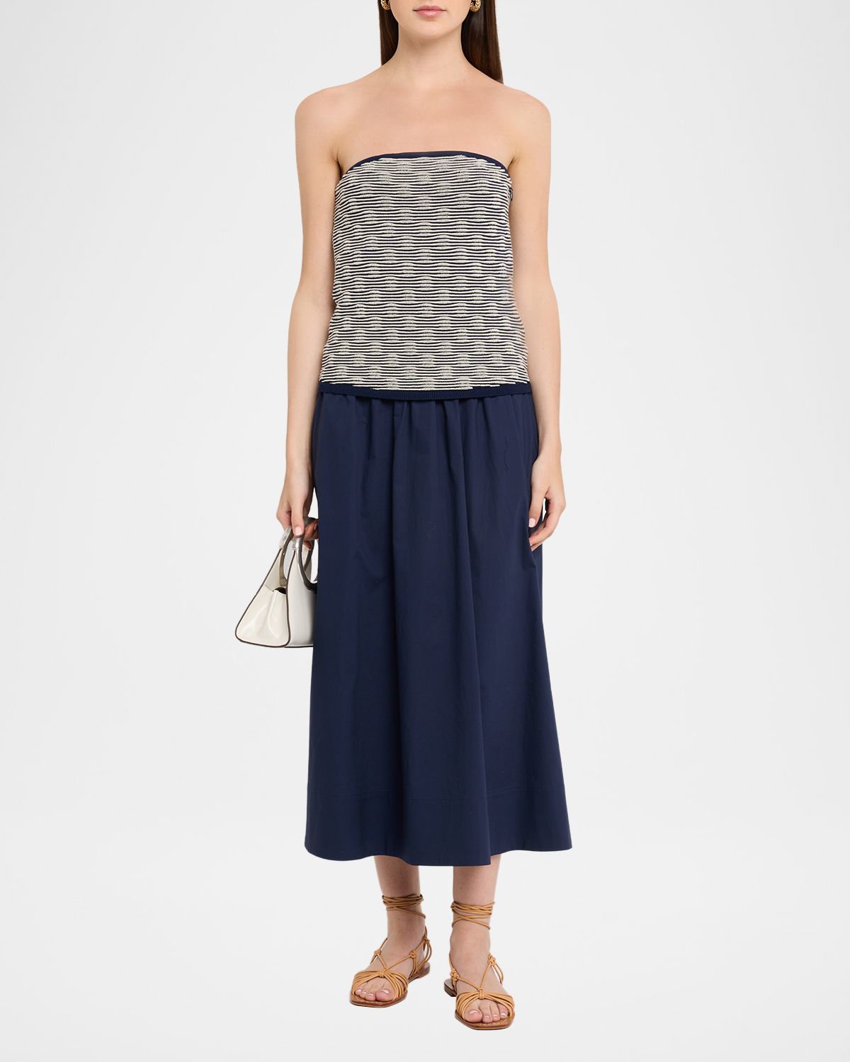 Tanya Taylor Erika Strapless Combo Midi Dress | Thumbnail 5 Tanya Taylor Erika Strapless Combo Midi Dress | Thumbnail 5