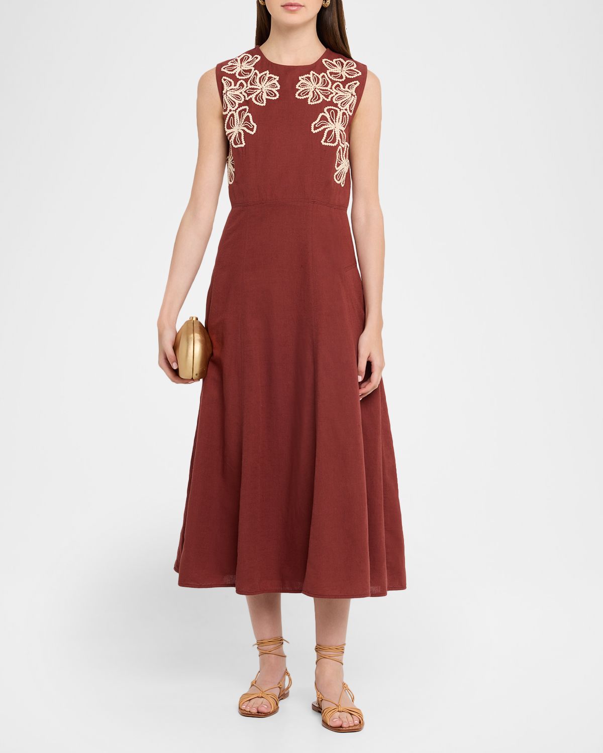 Tanya Taylor Sloane Embroidered Midi Dress | Thumbnail 5 Tanya Taylor Sloane Embroidered Midi Dress | Thumbnail 5