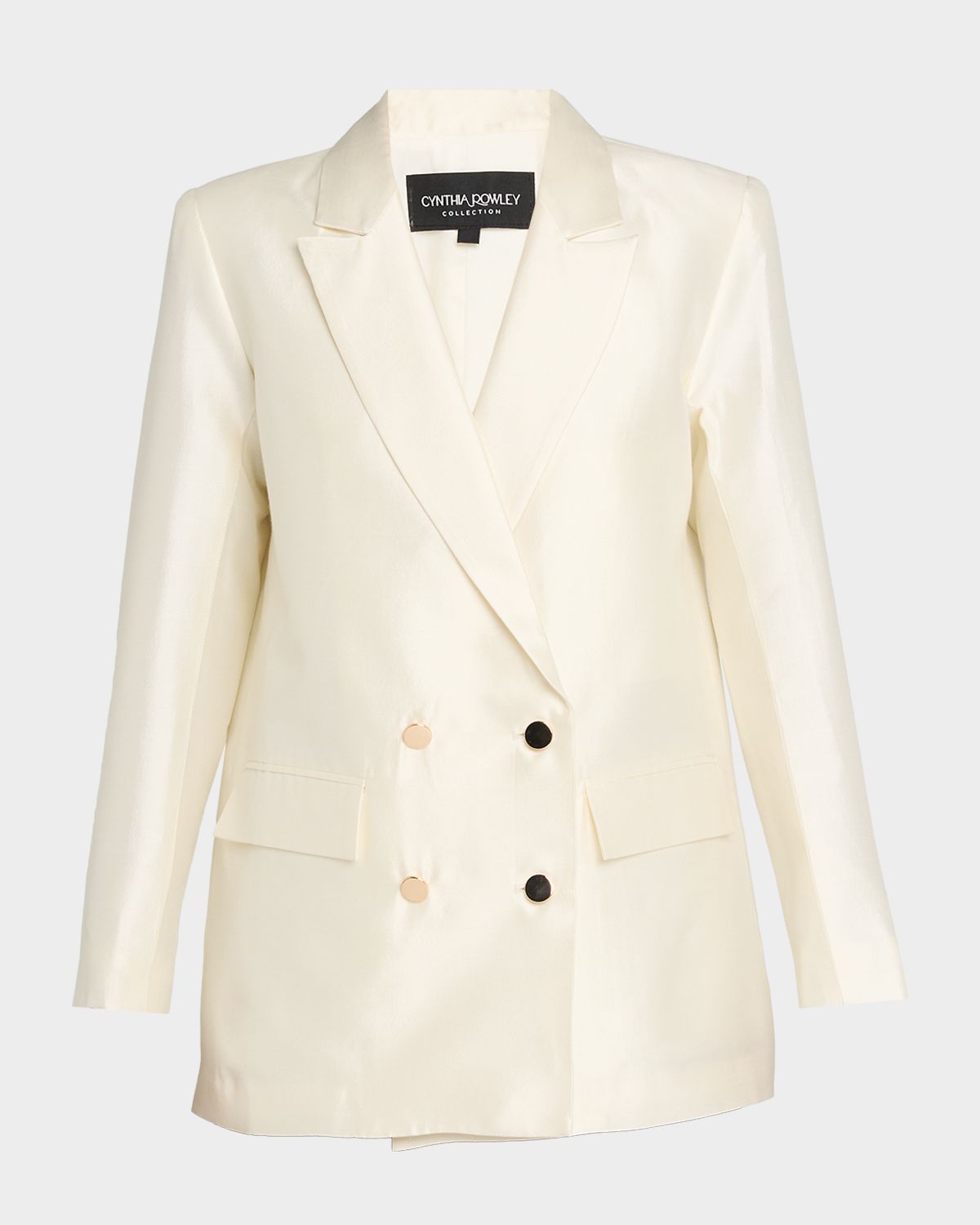 Cynthia Rowley Double-Breasted Silk-Wool Jacket