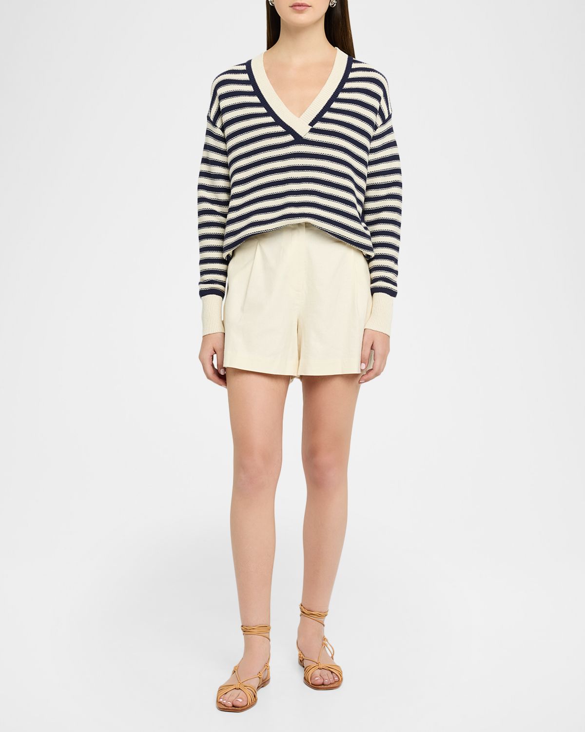 Tanya Taylor Ashby Stripe V-Neck Sweater | Thumbnail 5 Tanya Taylor Ashby Stripe V-Neck Sweater | Thumbnail 5