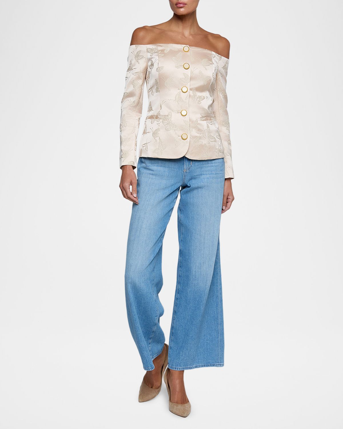 L 'Agence Alice Off-Shoulder Blazer Top | Thumbnail 5