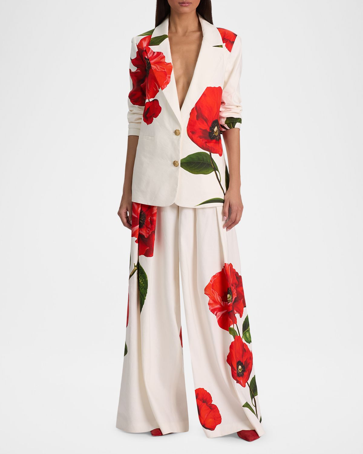 ALICE + OLIVIA Elna Slim Longline Blazer