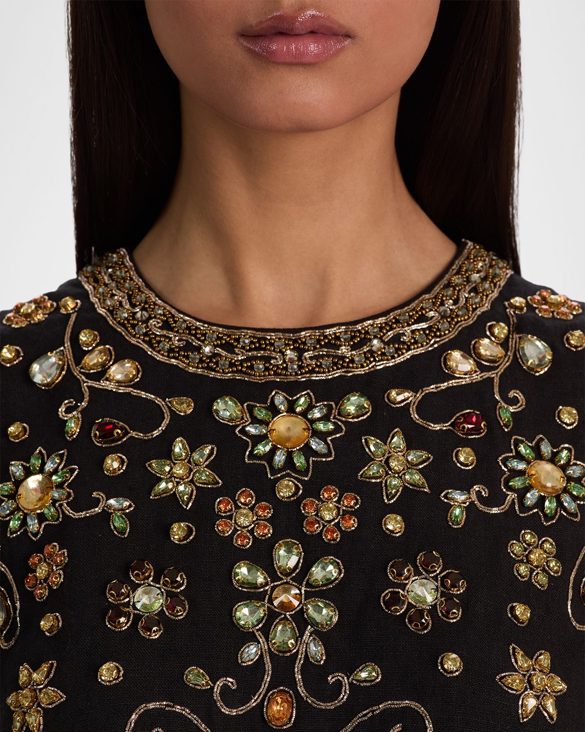 ALICE + OLIVIA Amal Embellished Linen Top | Thumbnail 5 ALICE + OLIVIA Amal Embellished Linen Top | Thumbnail 5