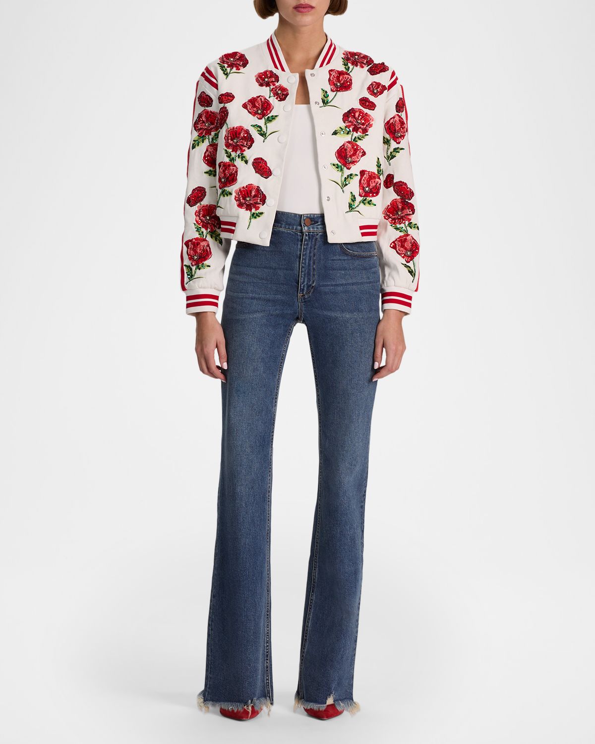 ALICE + OLIVIA Keri Embellished Varsity Jacket | Thumbnail 7 ALICE + OLIVIA Keri Embellished Varsity Jacket | Thumbnail 7