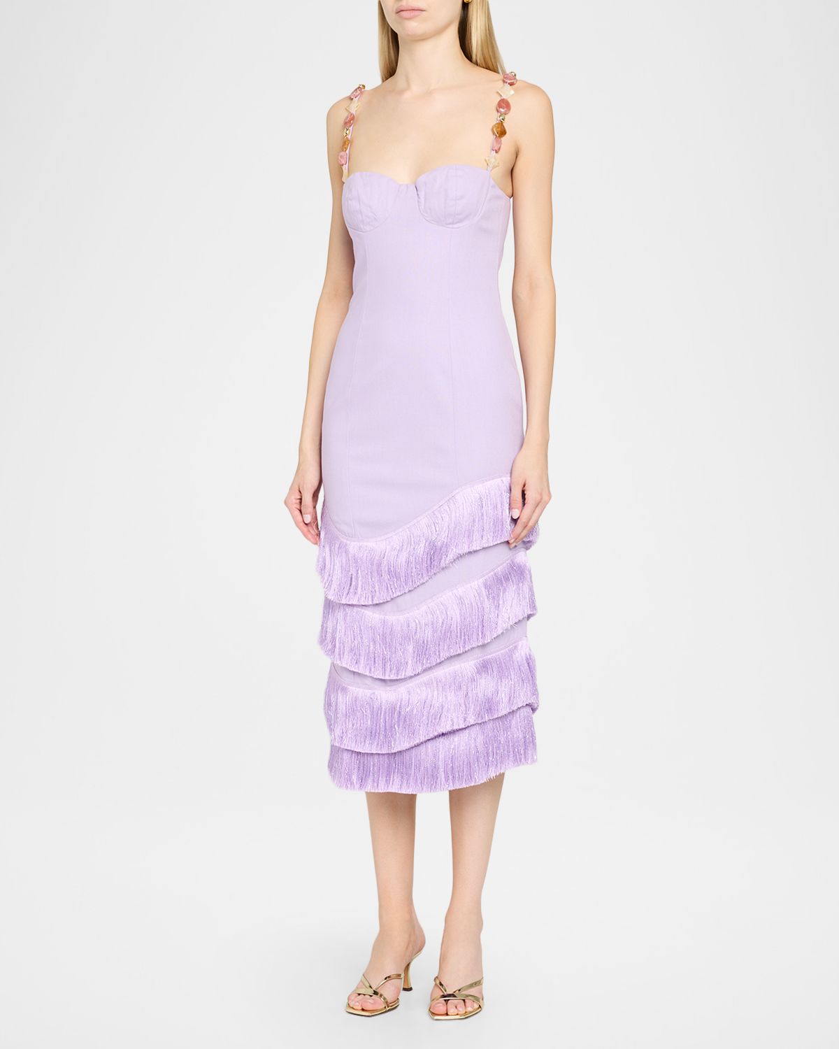 PatBO Gabriela Linen Fringe-Trim Midi Dress | Thumbnail 4 PatBO Gabriela Linen Fringe-Trim Midi Dress | Thumbnail 4