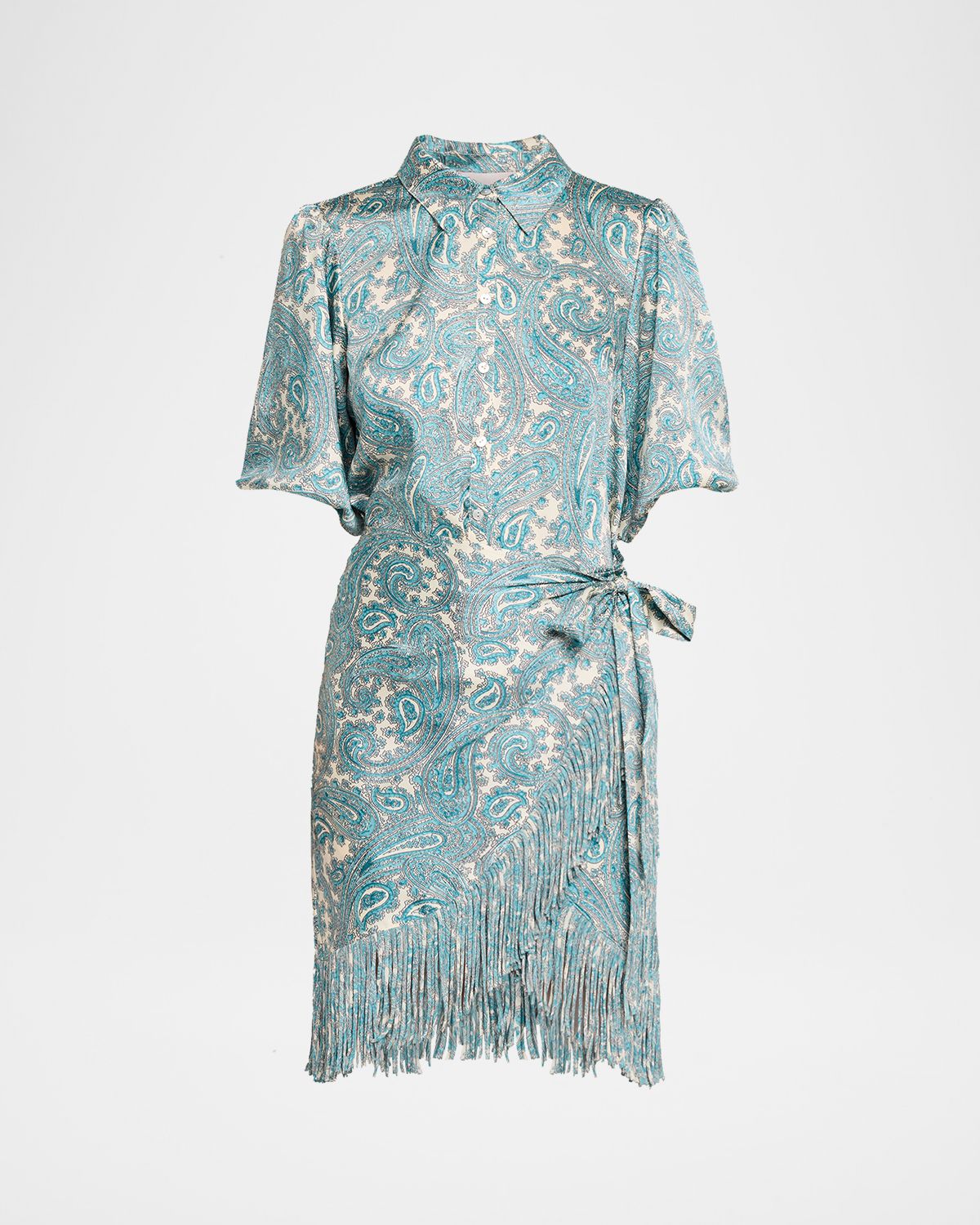Cinq a Sept Hendrix Paisley Mini Shirtdress