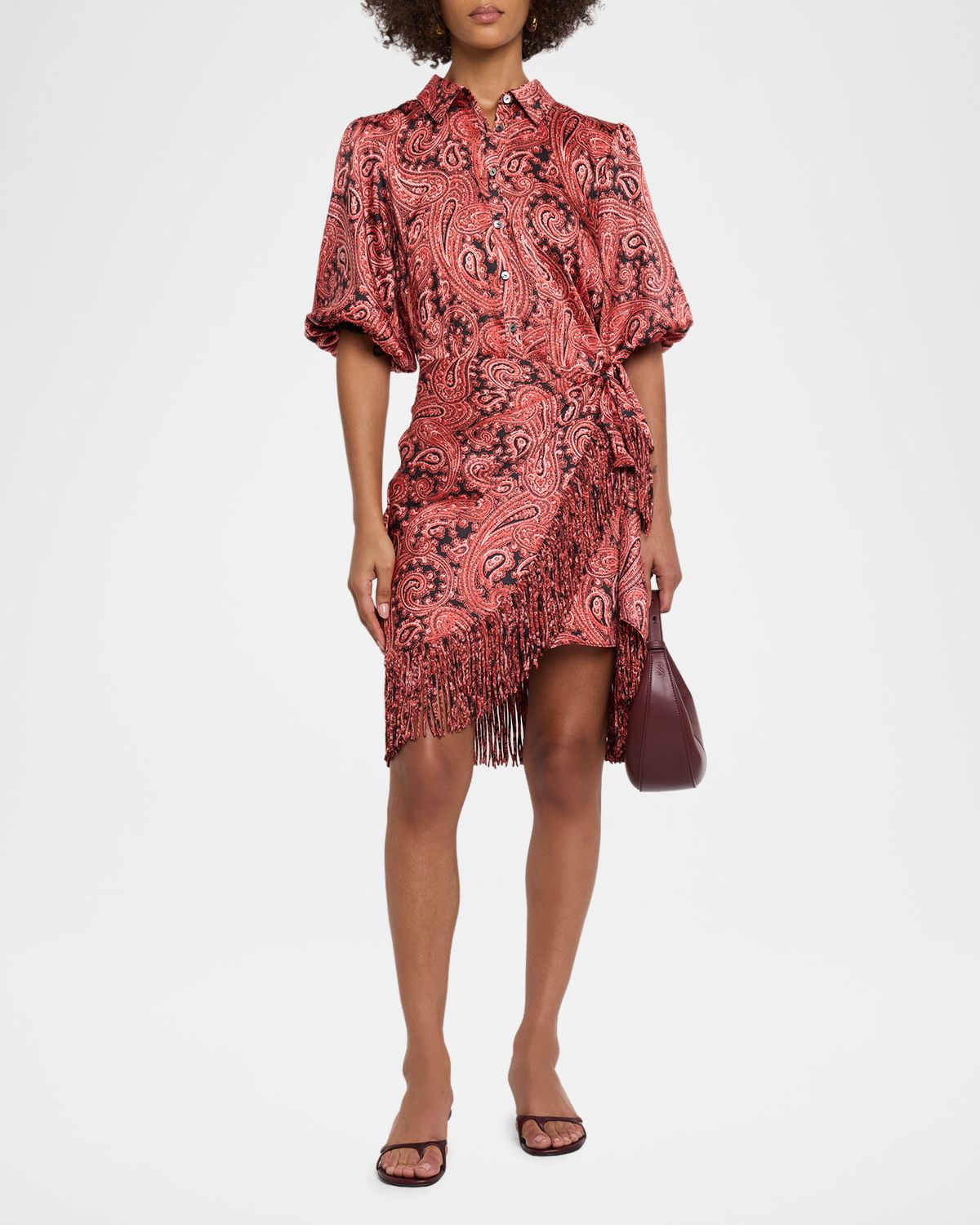 Cinq a Sept Hendrix Paisley Mini Shirtdress | Thumbnail 2 Cinq a Sept Hendrix Paisley Mini Shirtdress | Thumbnail 2