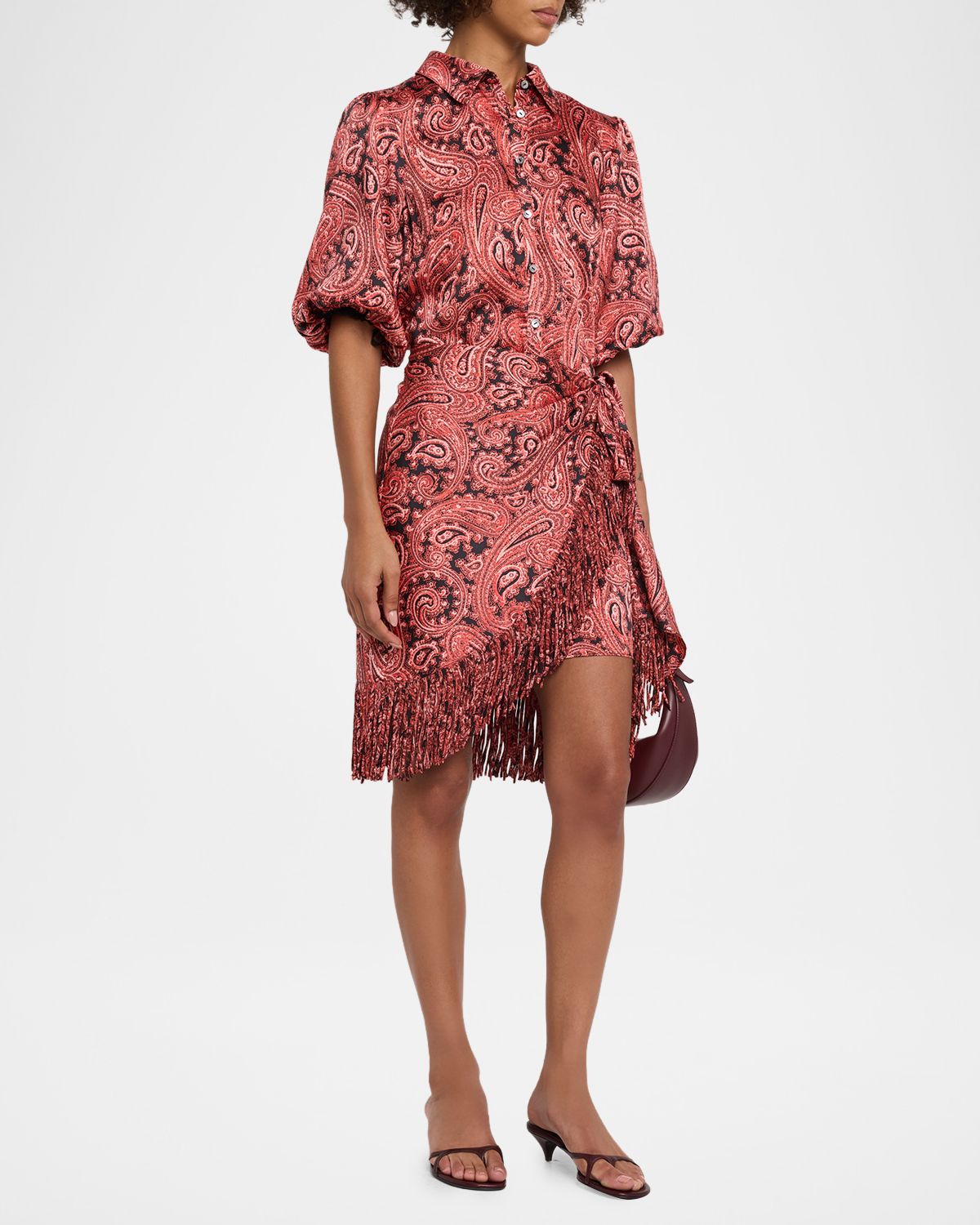 Cinq a Sept Hendrix Paisley Mini Shirtdress | Thumbnail 4 Cinq a Sept Hendrix Paisley Mini Shirtdress | Thumbnail 4