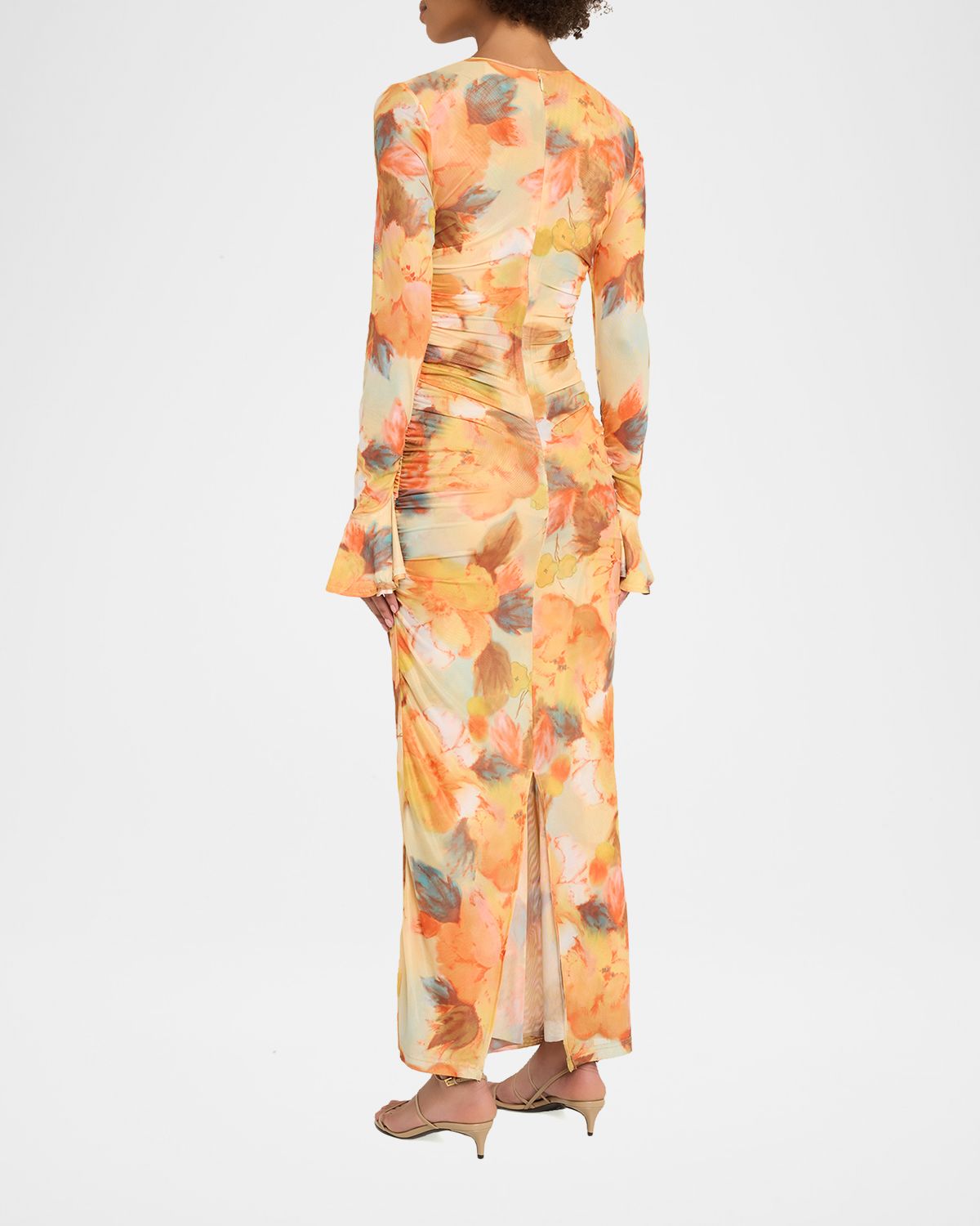 Cinq a Sept Neriah Watercolor Floral Mesh Maxi Dress | Thumbnail 3