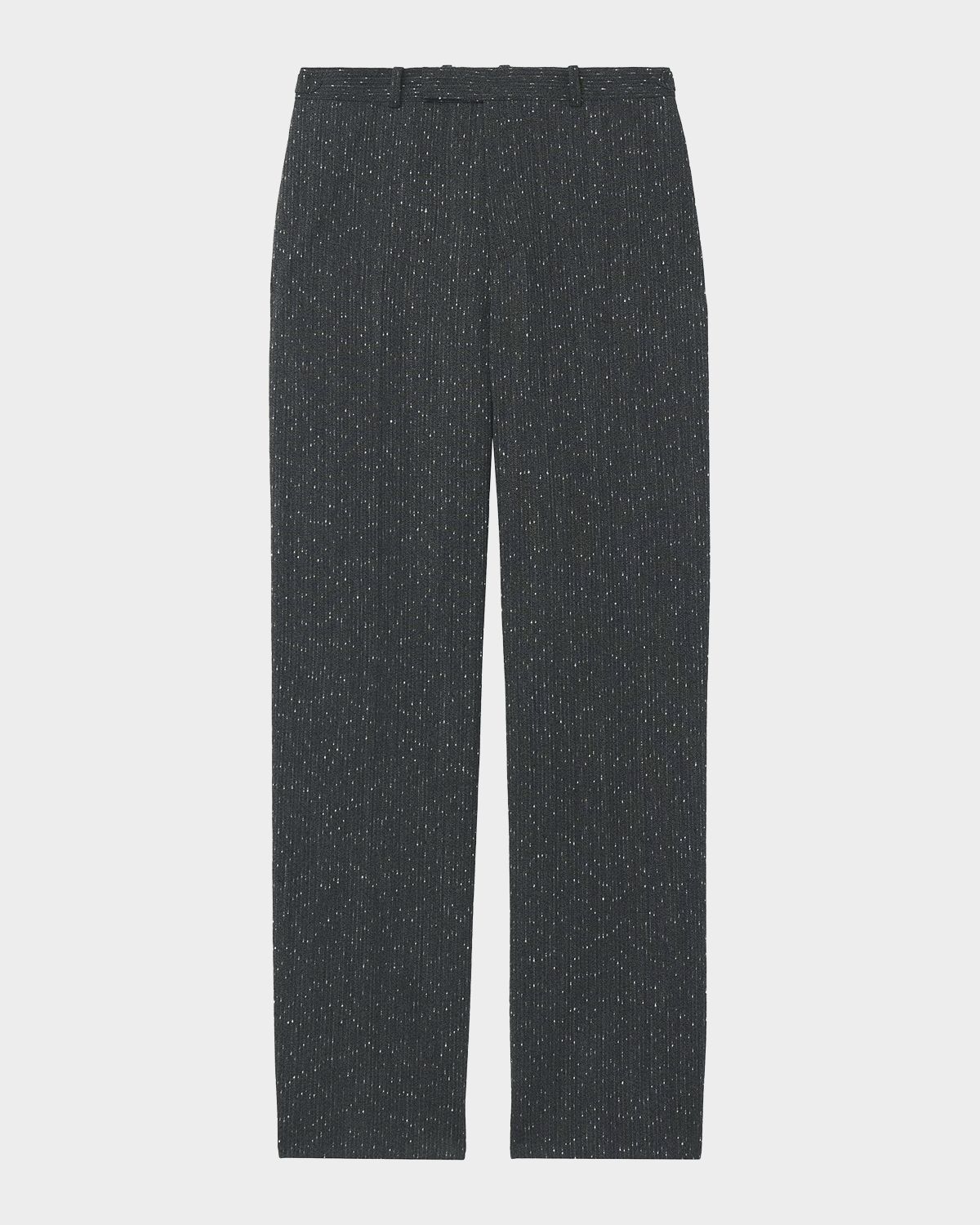 McQueen Men 's Flecked Pinstripe Tailored Trousers