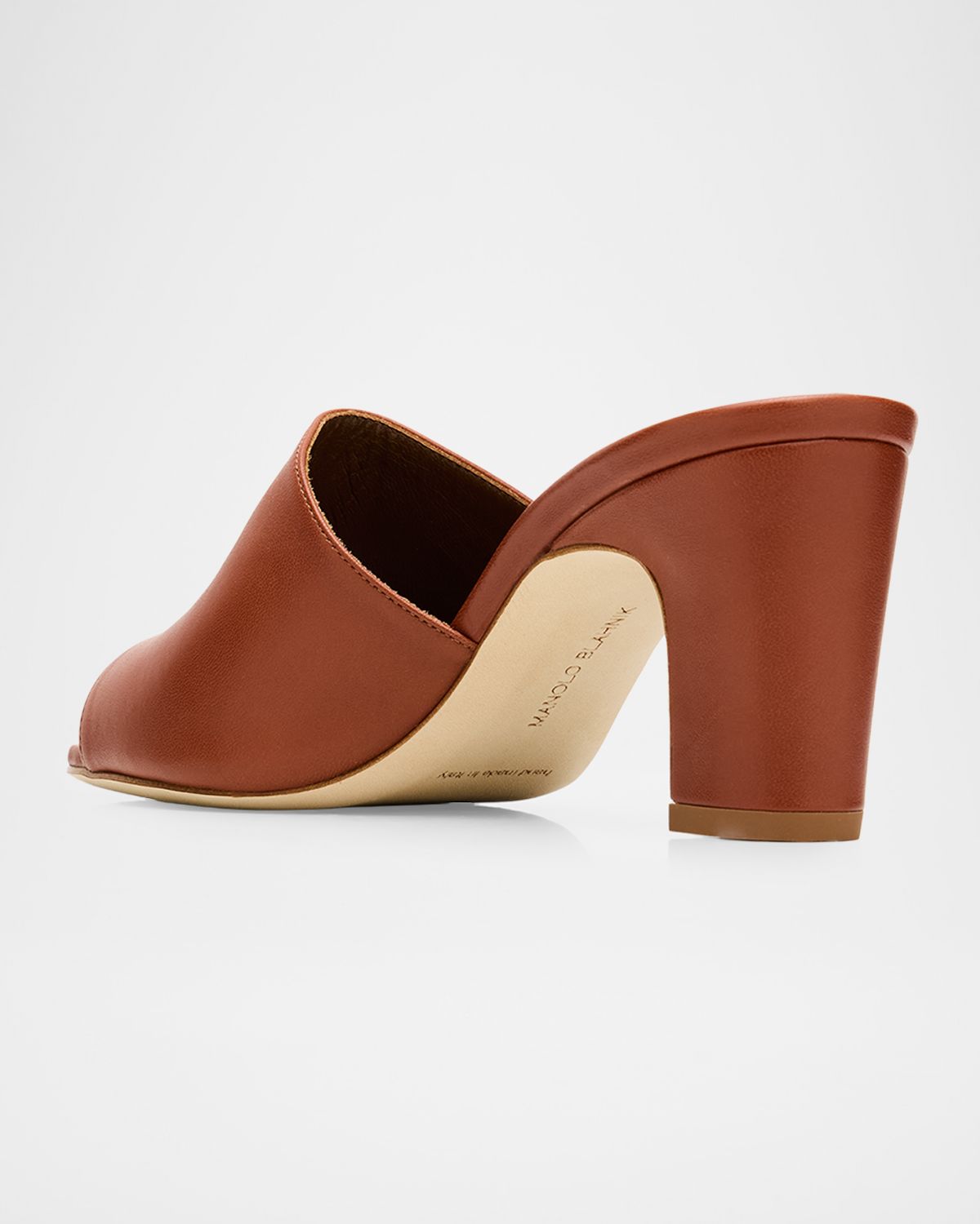 Manolo Blahnik 70mm Rapallabar Leather Mules | Thumbnail 4