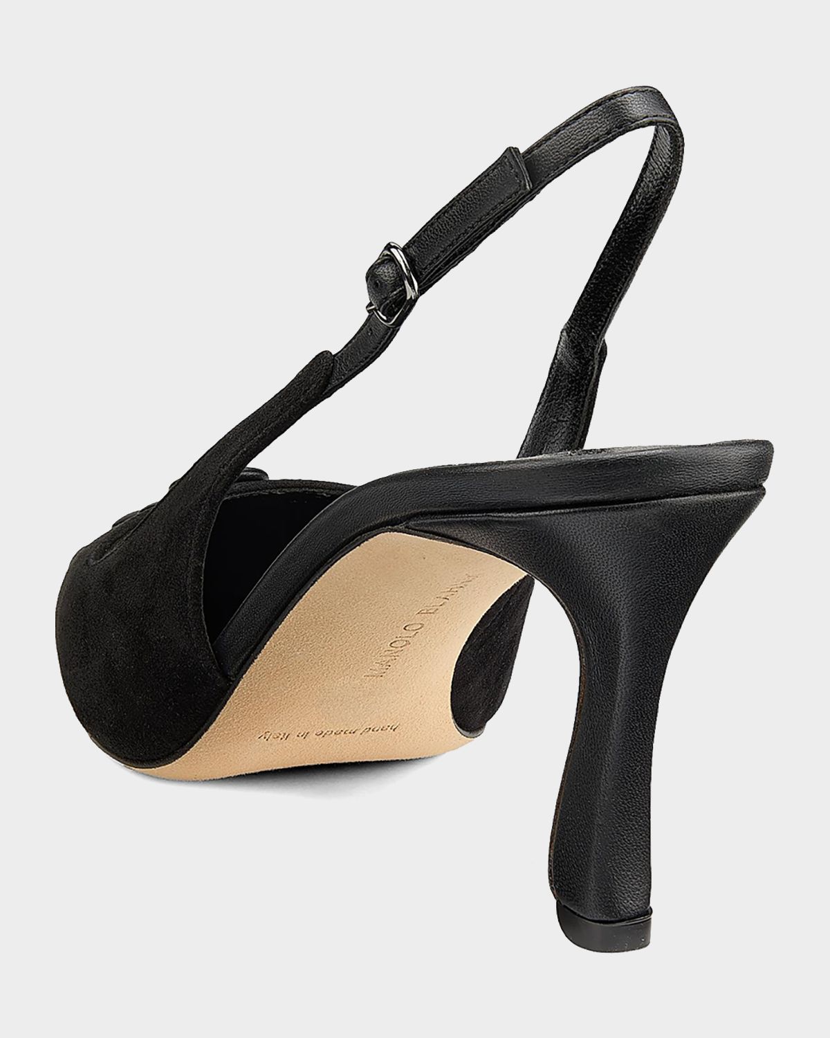 Manolo Blahnik 70mm Alexapla Suede Slingback Pumps | Thumbnail 5