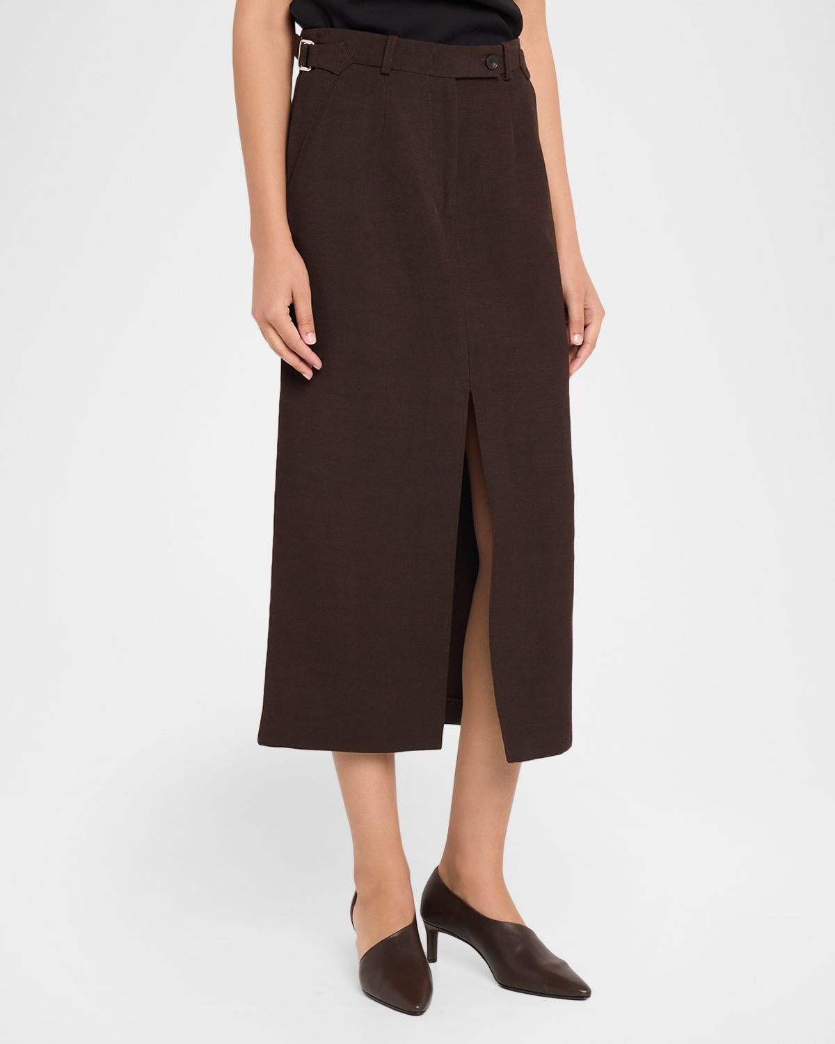 Co Tailored Slit Midi Pencil Skirt | Thumbnail 4