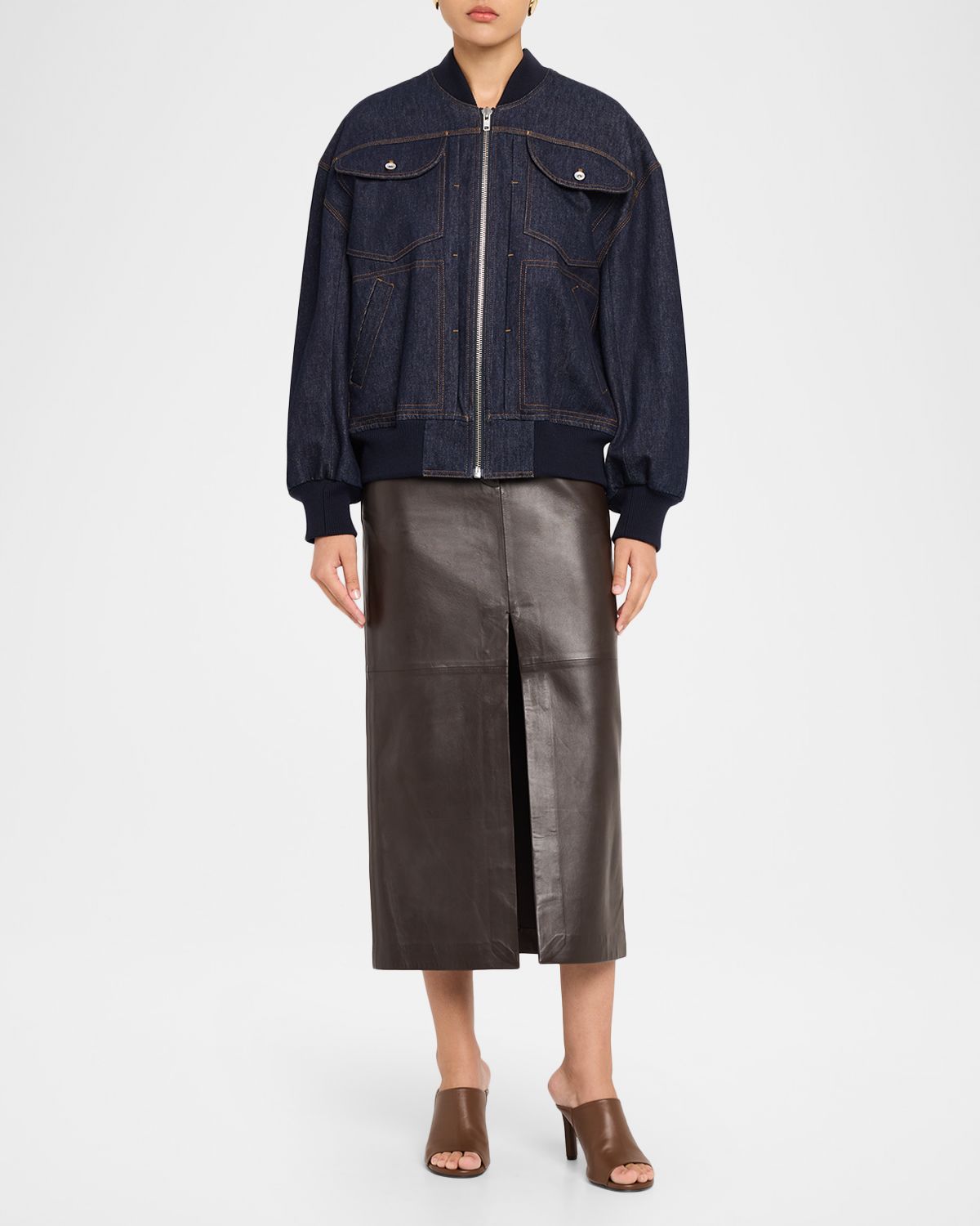 Co Denim Bomber Jacket | Thumbnail 4 Co Denim Bomber Jacket | Thumbnail 4