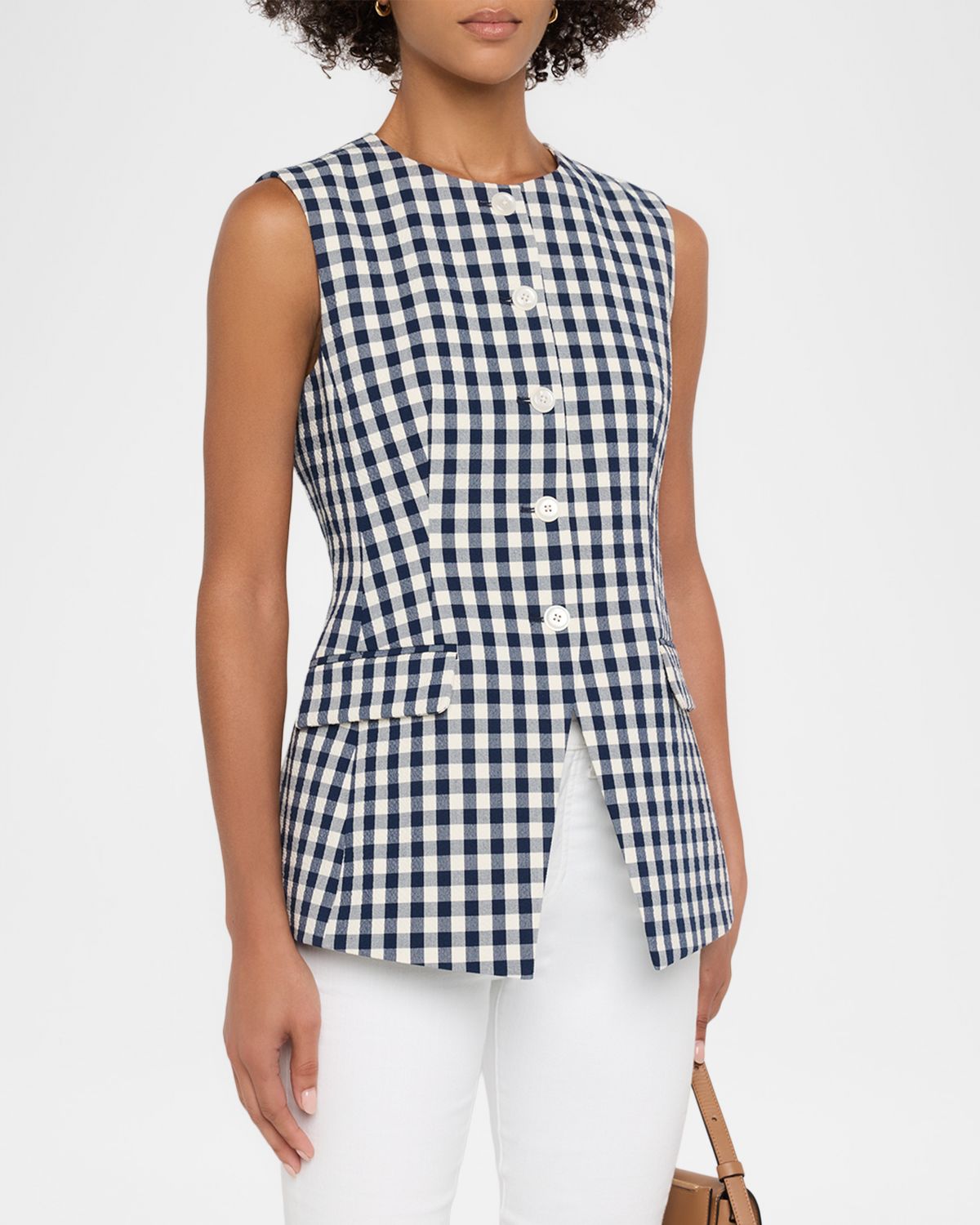 Veronica Beard Haina Cotton Gingham Shorts | Thumbnail 4 Veronica Beard Haina Cotton Gingham Shorts | Thumbnail 4