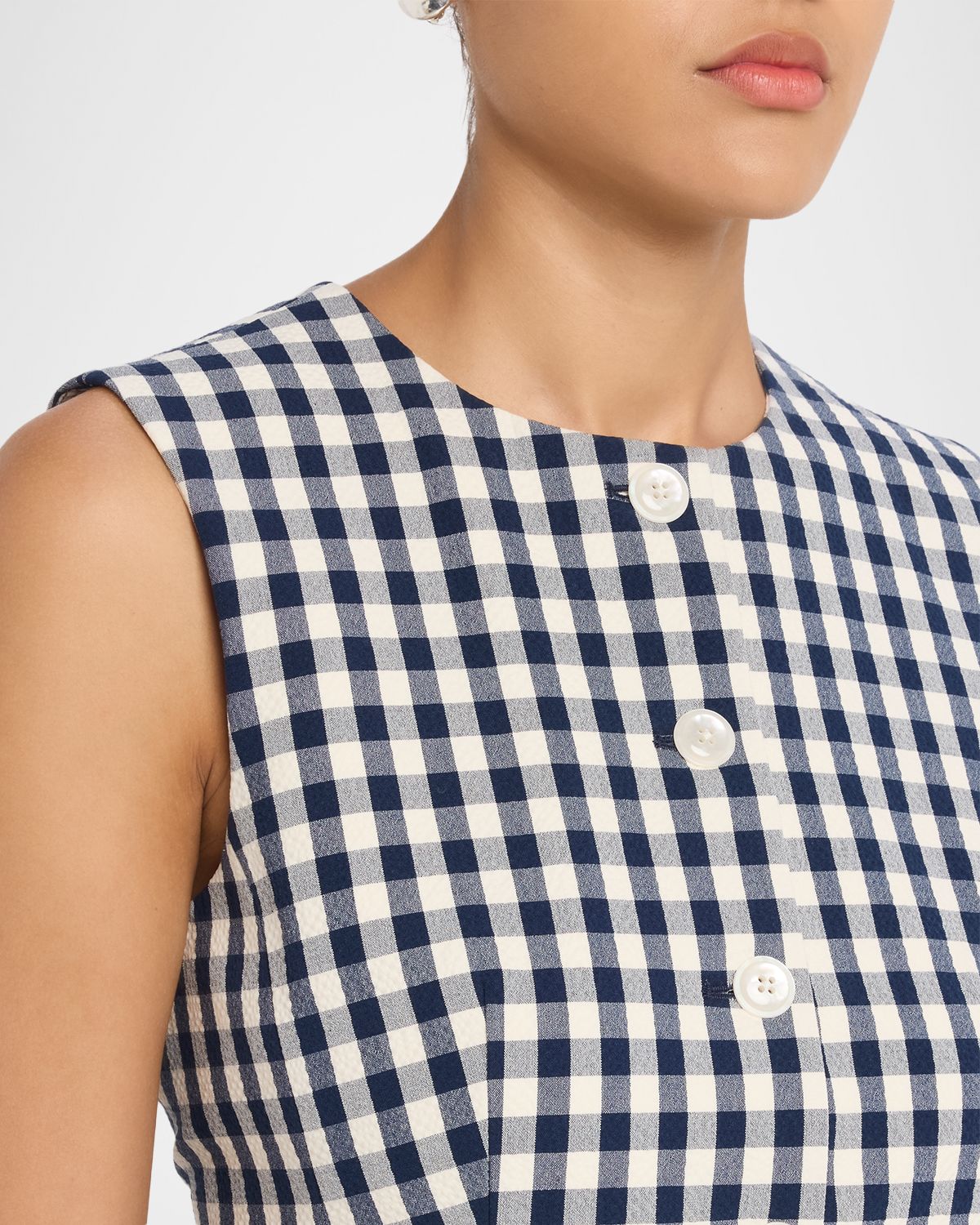Veronica Beard Lois Tailored Gingham Vest | Thumbnail 5 Veronica Beard Lois Tailored Gingham Vest | Thumbnail 5