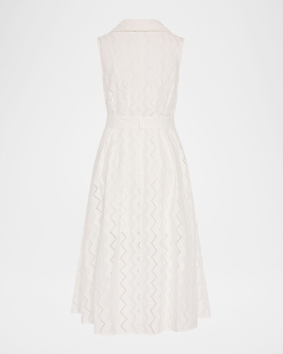 Milly Leya Sleeveless Eyelet Cotton Midi Dress | Thumbnail 3 Milly Leya Sleeveless Eyelet Cotton Midi Dress | Thumbnail 3