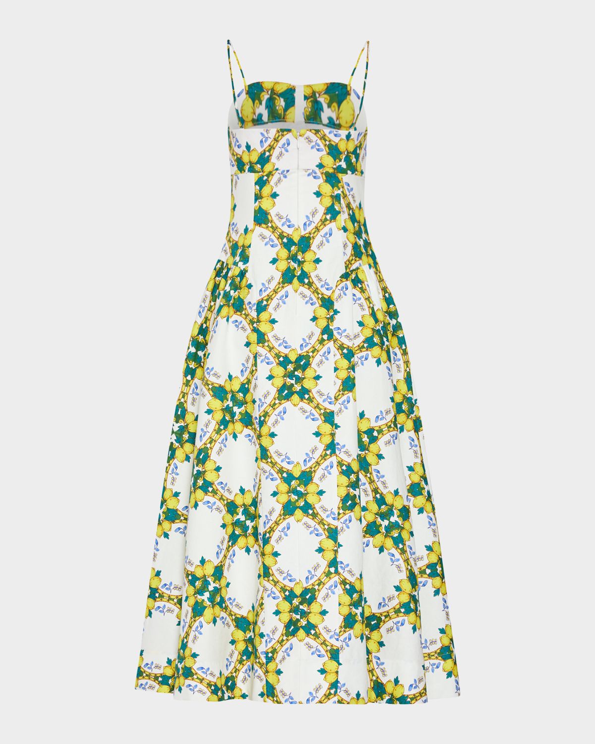 Milly Livna Geometric Lemon-Print Midi Dress | Thumbnail 3