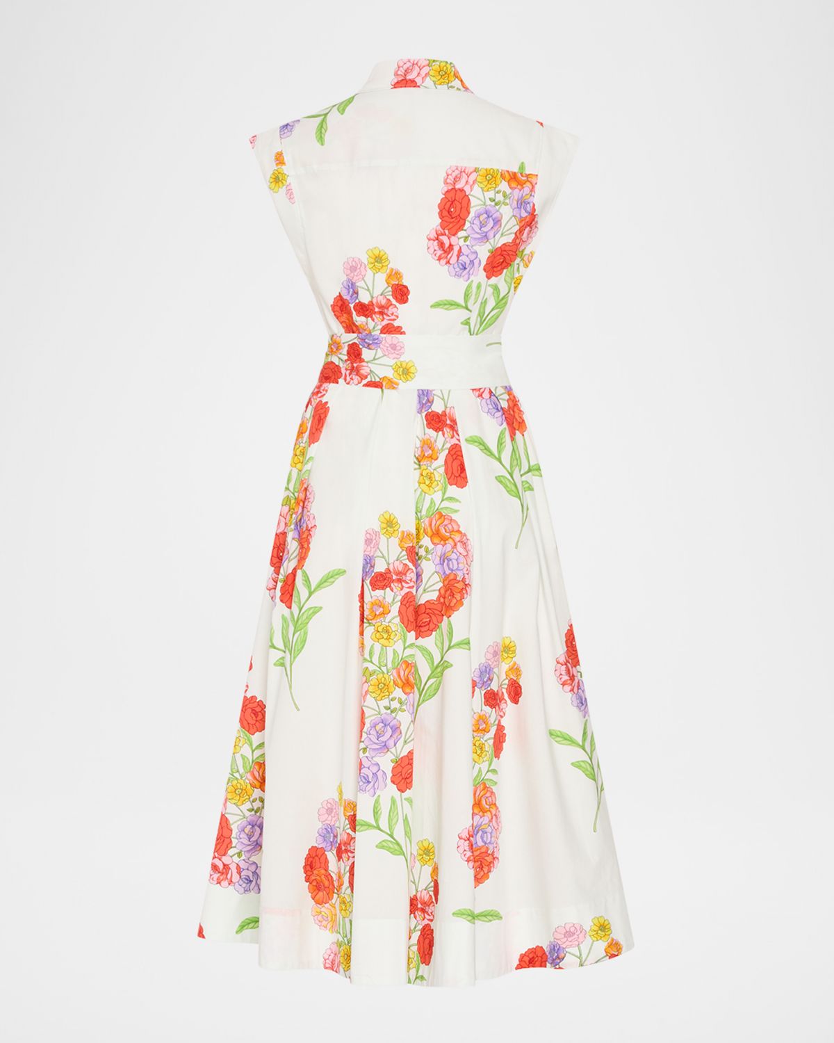Milly Jules Paris Bouquet Cotton Poplin Midi Dress | Thumbnail 3 Milly Jules Paris Bouquet Cotton Poplin Midi Dress | Thumbnail 3