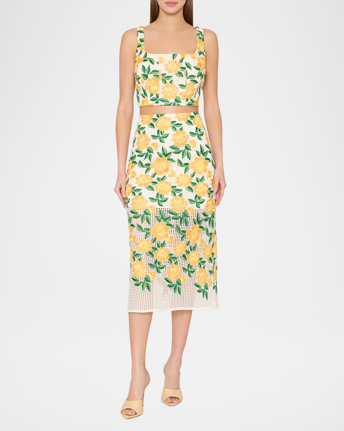 Milly Mel Floral-Embroidered Crop Top | Thumbnail 2 Milly Mel Floral-Embroidered Crop Top | Thumbnail 2