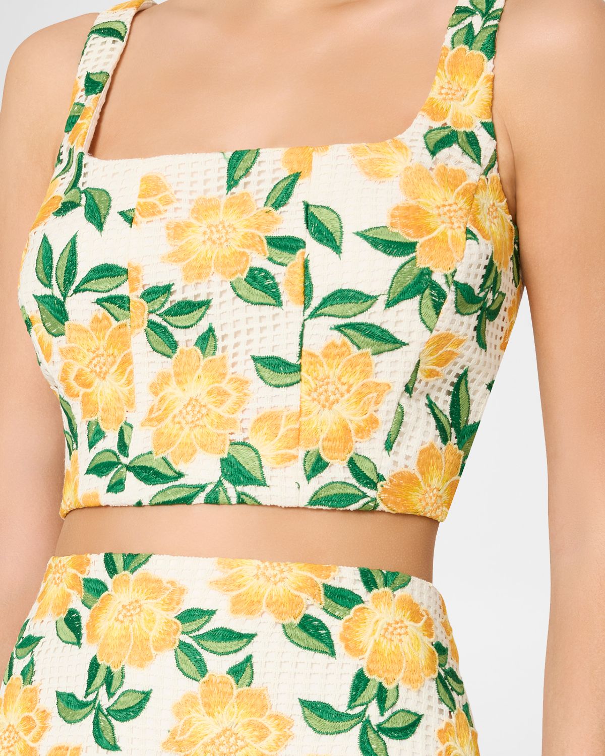 Milly Mel Floral-Embroidered Crop Top | Thumbnail 4 Milly Mel Floral-Embroidered Crop Top | Thumbnail 4