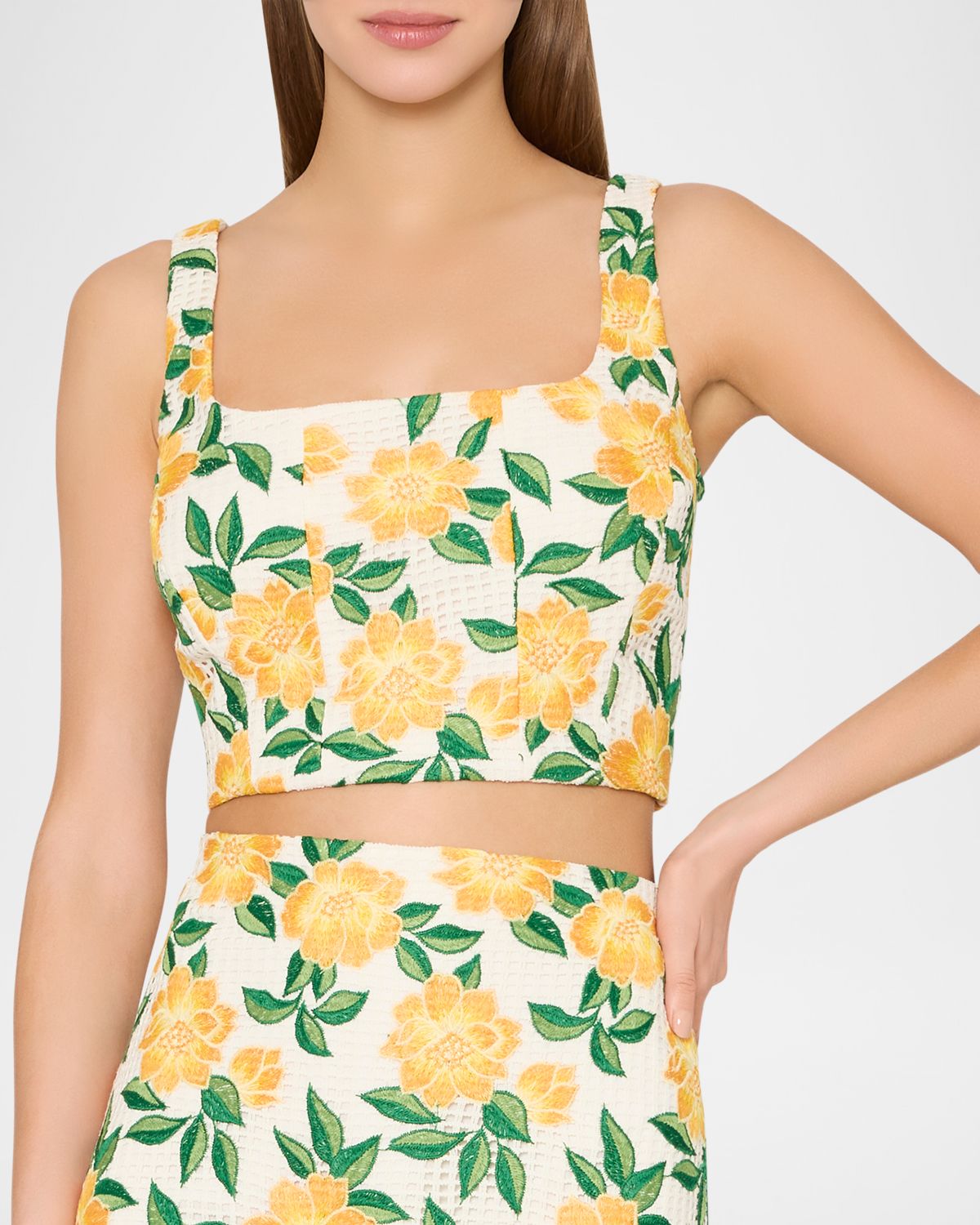 Milly Mel Floral-Embroidered Crop Top | Thumbnail 5 Milly Mel Floral-Embroidered Crop Top | Thumbnail 5