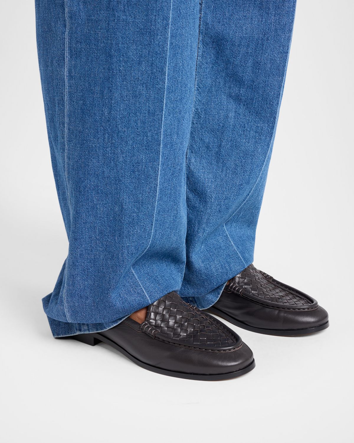 Bottega Veneta Men 's Silenzio Intrecciato Napa Leather Loafers | Thumbnail 6 Bottega Veneta Men 's Silenzio Intrecciato Napa Leather Loafers | Thumbnail 6