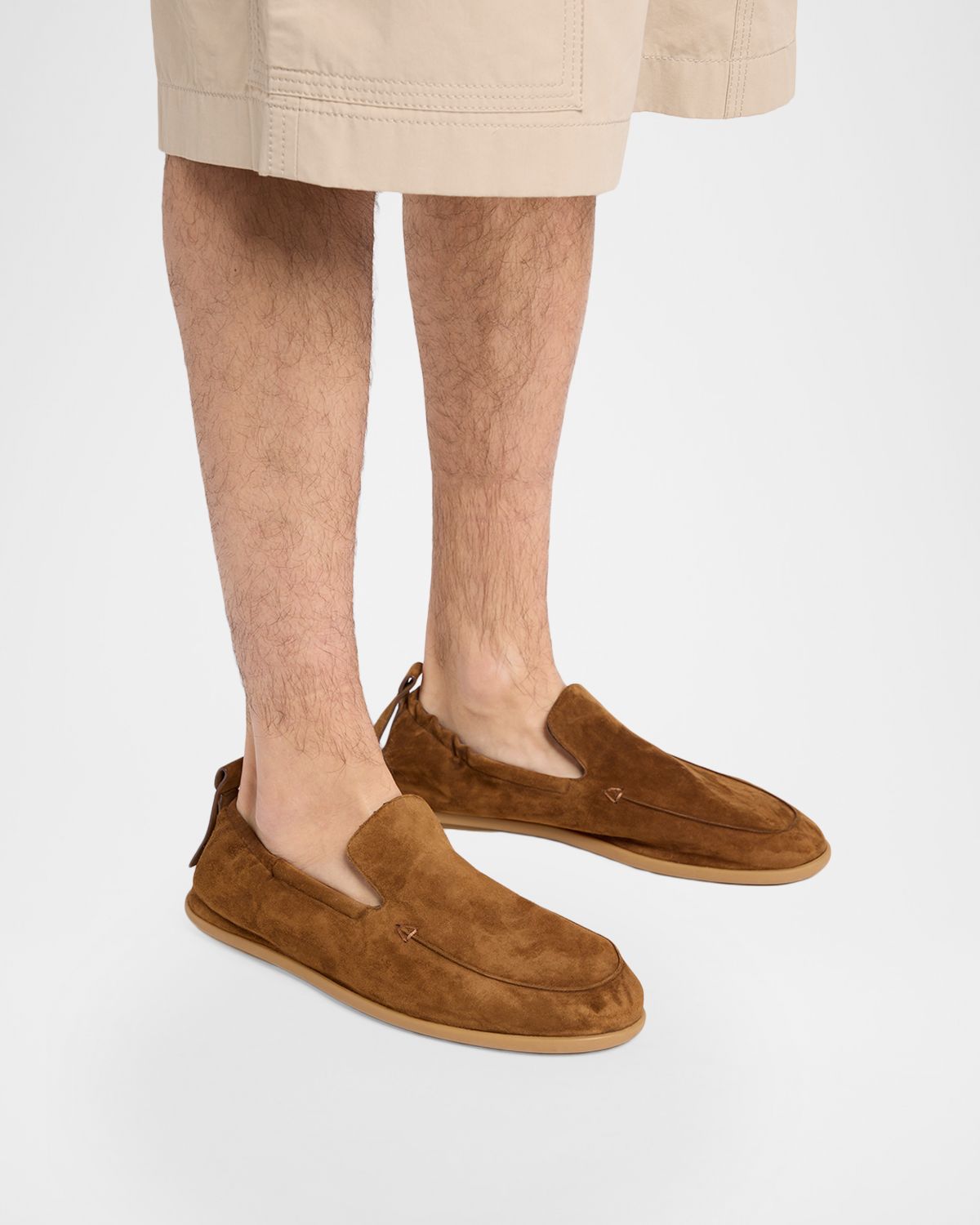Bottega Veneta Men 's Dawson Suede Elastic-Back Loafers | Thumbnail 6