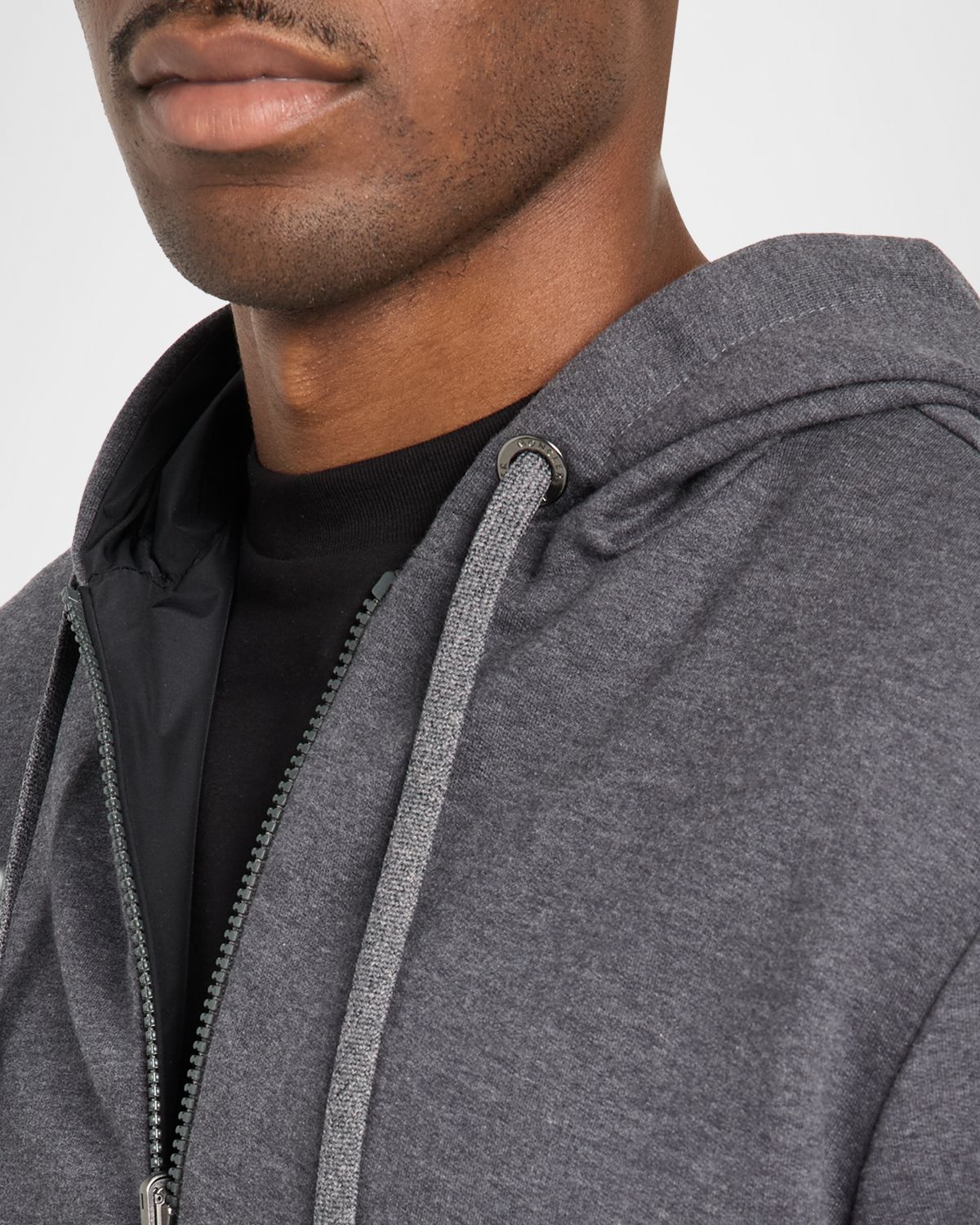 Moncler Men 's Reversible Fleece Zip Hoodie | Thumbnail 5