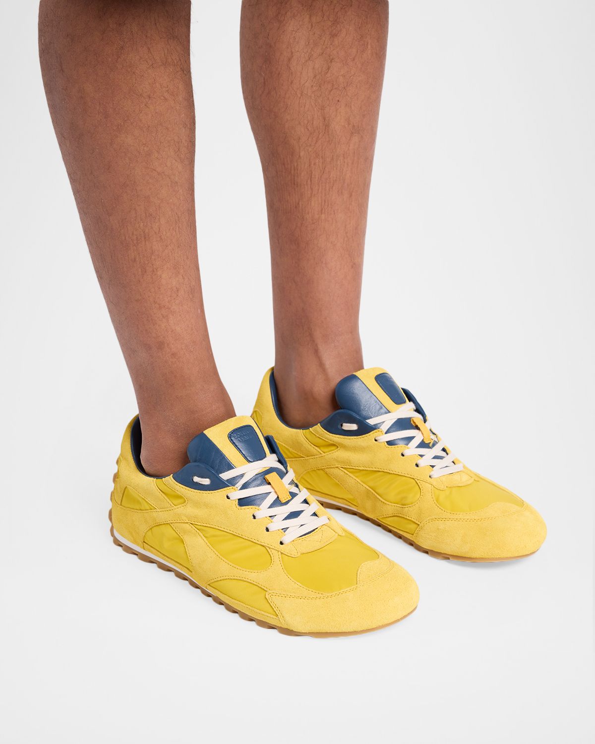 Bottega Veneta Men 's Orbit Flash Suede & Nylon Low-Top Sneakers | Thumbnail 6