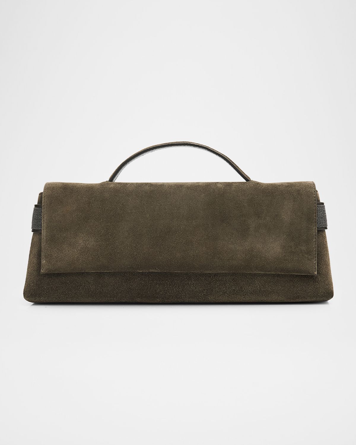 Brunello Cucinelli Essence Suede Top-Handle Bag | Image 1 Brunello Cucinelli Essence Suede Top-Handle Bag | Image 1