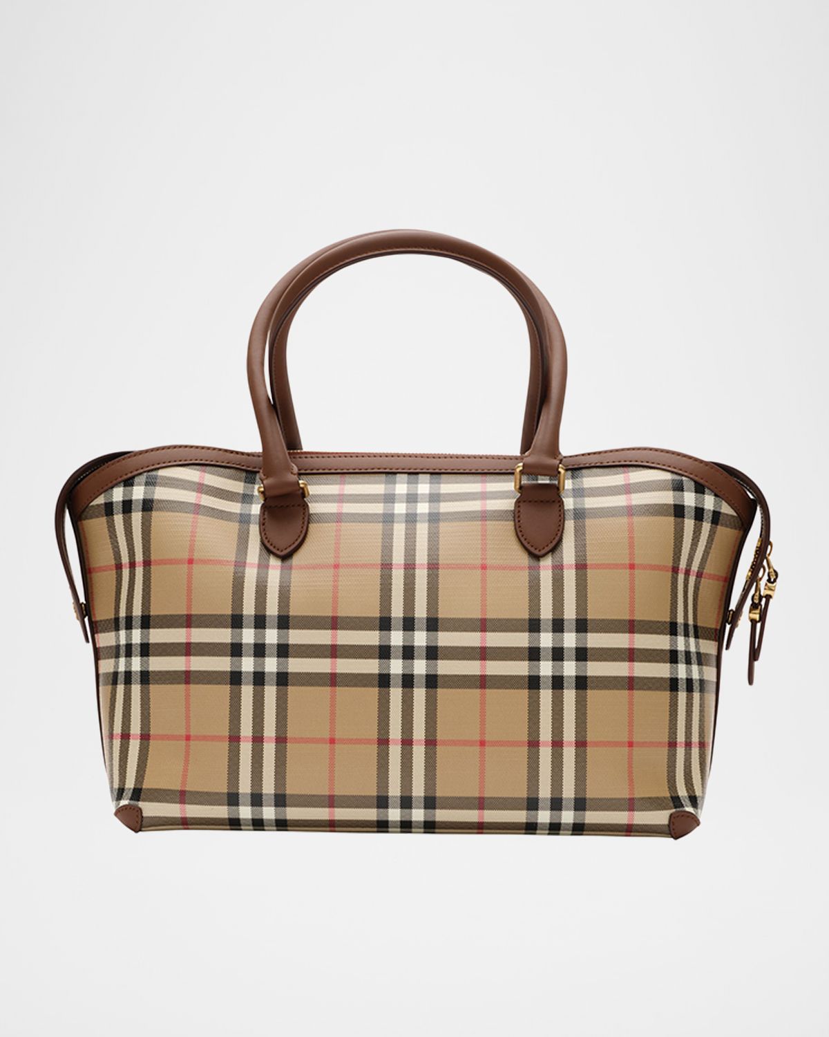 Burberry Small Coated Canvas Check Zip Tote Bag | Thumbnail 5