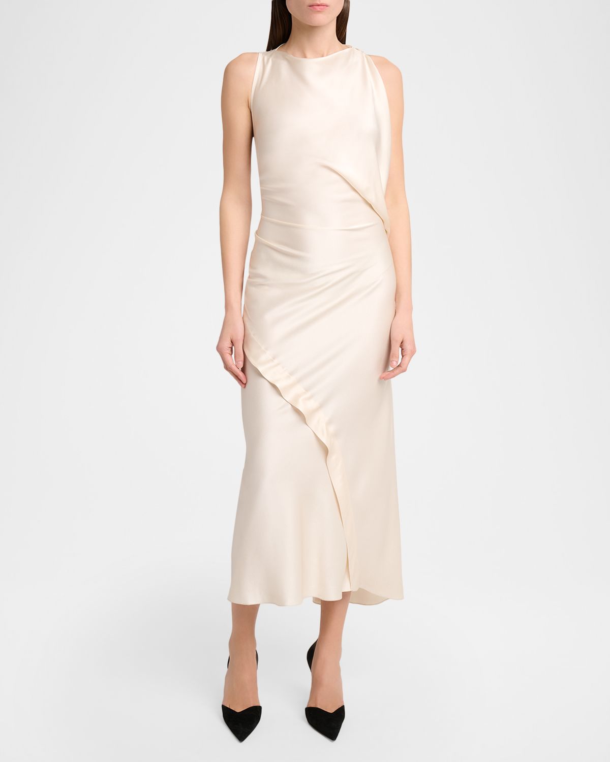 Victoria Beckham Sleeveless Draped Dress | Thumbnail 5 Victoria Beckham Sleeveless Draped Dress | Thumbnail 5