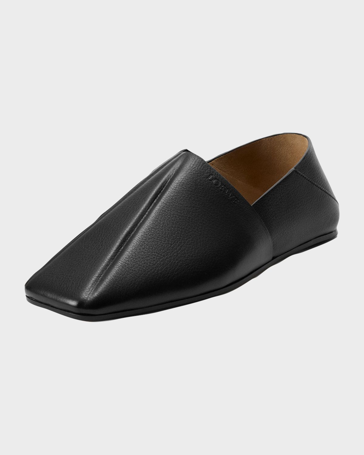 Loewe Men 's Origami Leather Square-Toe Slippers | Thumbnail 3 Loewe Men 's Origami Leather Square-Toe Slippers | Thumbnail 3