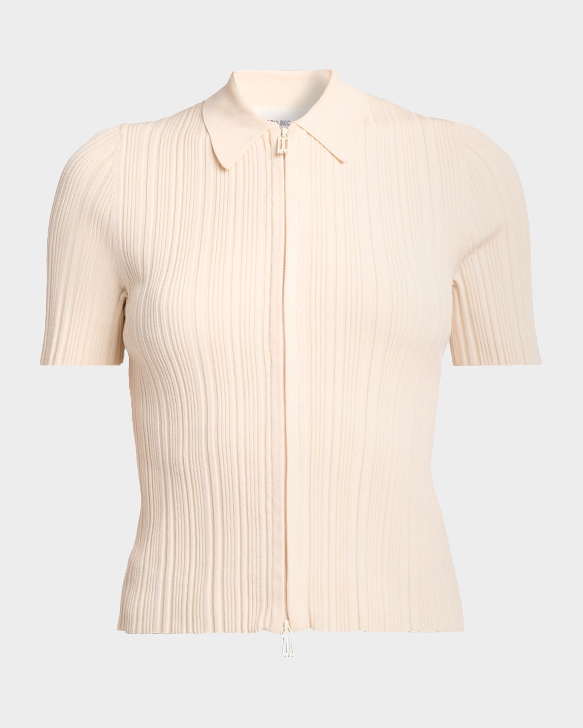 Victoria Beckham Ribbed Polo Top | Thumbnail 6 Victoria Beckham Ribbed Polo Top | Thumbnail 6
