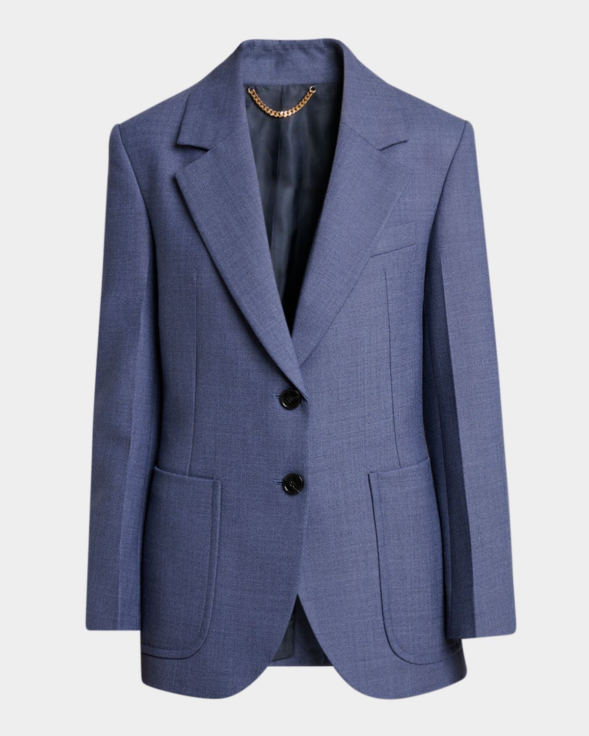 Victoria Beckham Stretch-Wool Patch-Pocket Jacket | Thumbnail 6