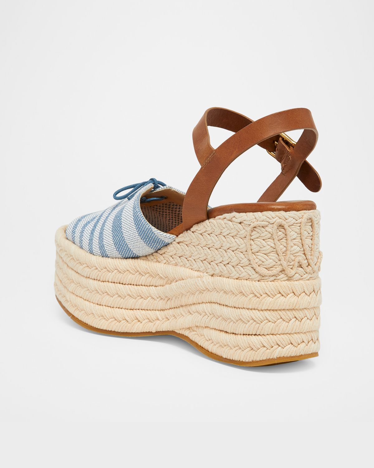 Chloe 100mm Isla Striped Espadrille Platform Sandals | Thumbnail 4 Chloe 100mm Isla Striped Espadrille Platform Sandals | Thumbnail 4