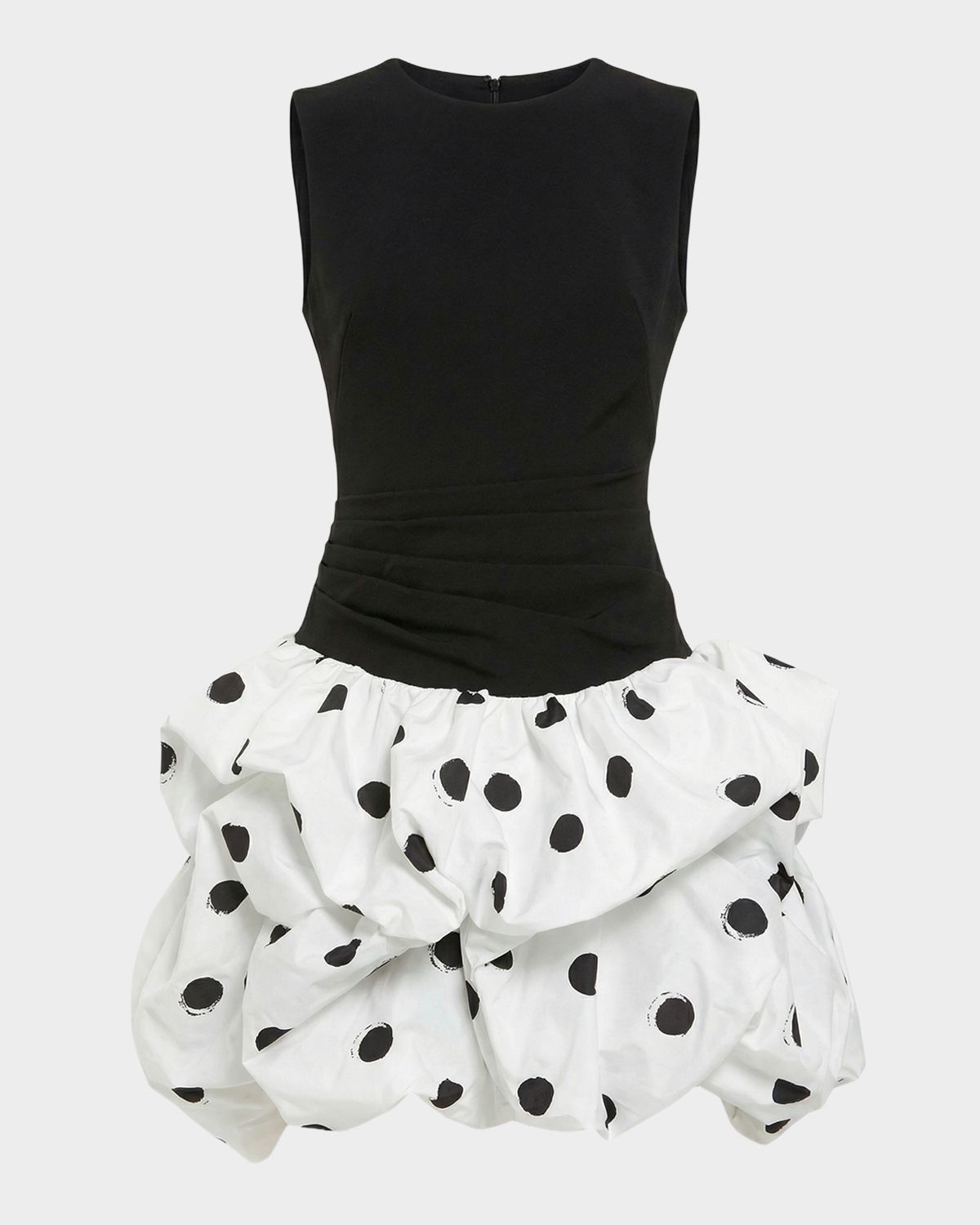 Mac Duggal Polka Dot Crepe Minidress
