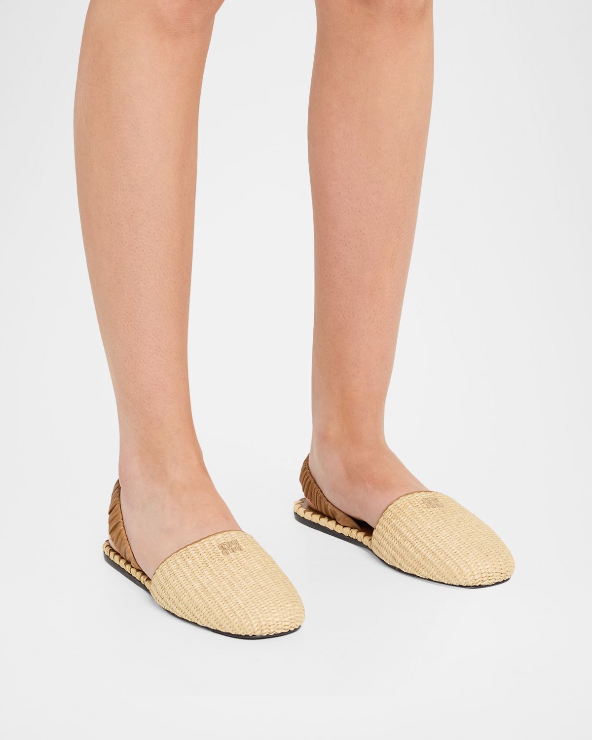 Miu Miu Woven Slingback Sandals | Thumbnail 5