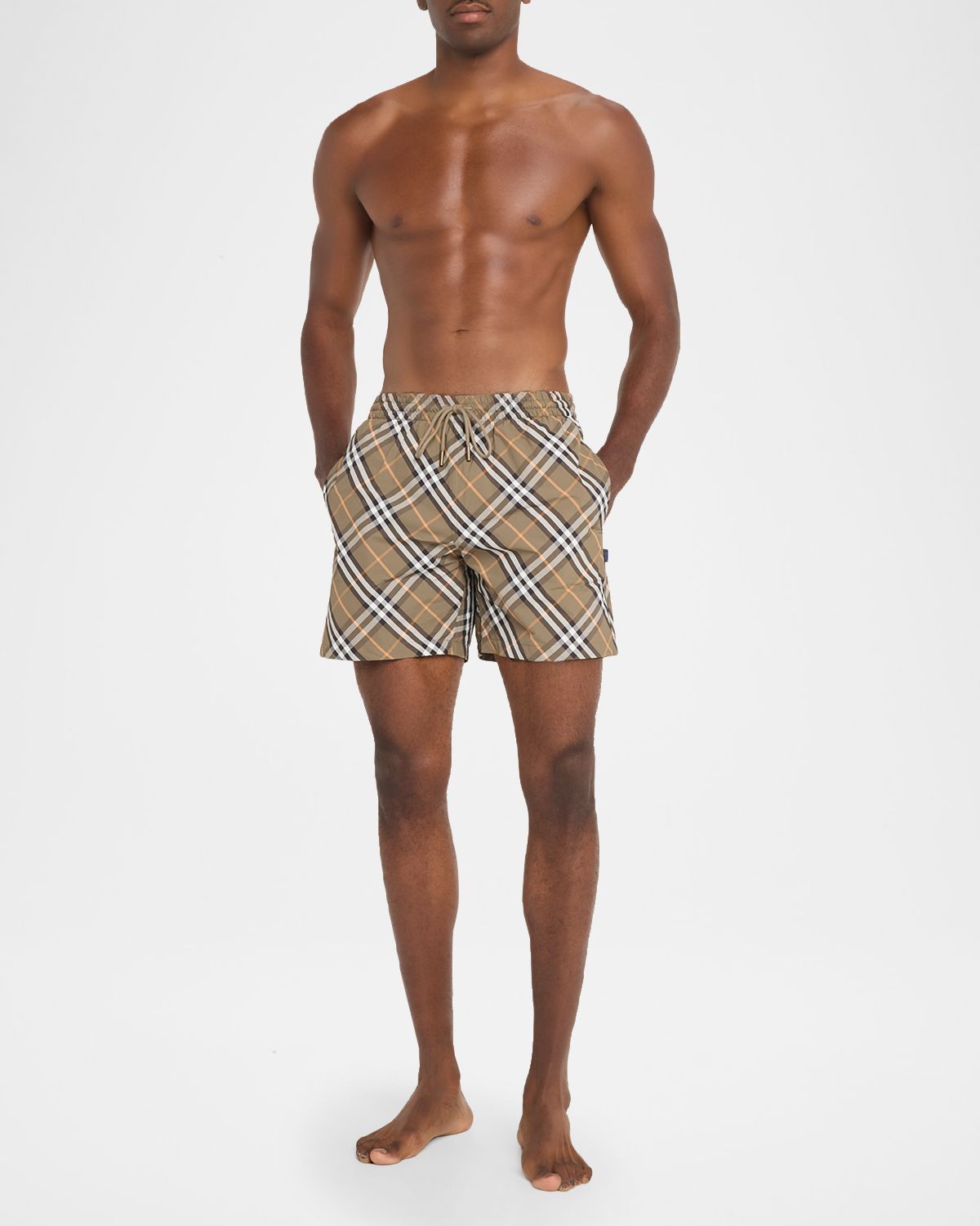 Burberry Men 's Signature Check Swim Trunks | Thumbnail 4 Burberry Men 's Signature Check Swim Trunks | Thumbnail 4