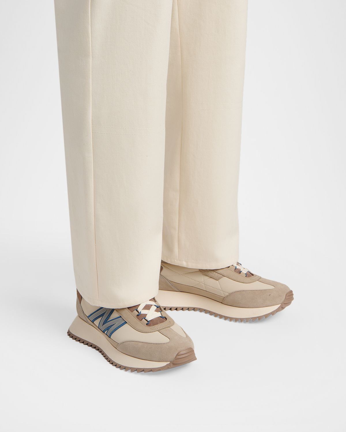 Moncler Men 's Pacey2 Suede and Nubuck Low-Top Sneakers | Thumbnail 2 Moncler Men 's Pacey2 Suede and Nubuck Low-Top Sneakers | Thumbnail 2