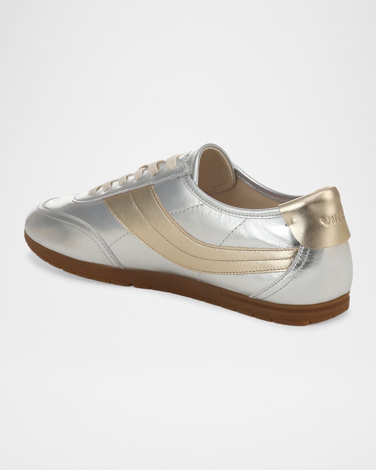 Vince LA Runner Metallic Leather Low-Top Sneakers | Thumbnail 3 Vince LA Runner Metallic Leather Low-Top Sneakers | Thumbnail 3