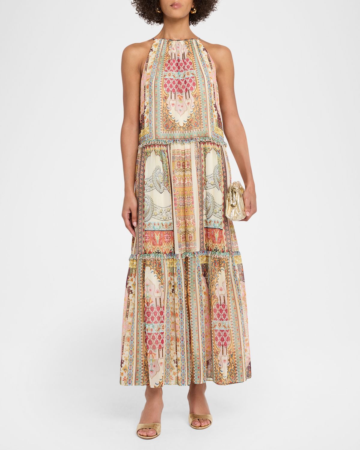 Elie Tahari The Aurora Baroque-Print Halter Maxi Dress | Thumbnail 5
