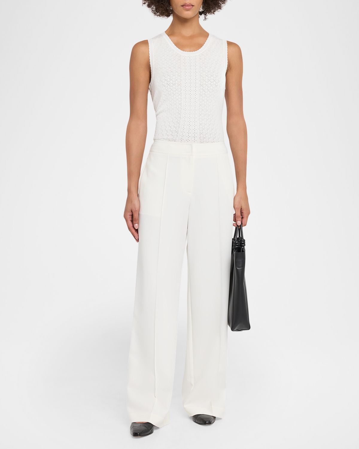Elie Tahari The Steele Pointelle-Knit Sweater Tank | Thumbnail 5 Elie Tahari The Steele Pointelle-Knit Sweater Tank | Thumbnail 5