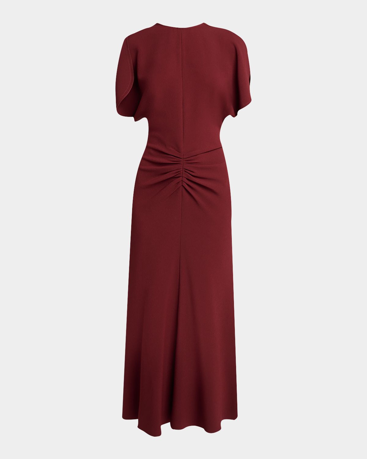 Victoria Beckham Bela Gathered Crepe Back Satin Midi Dress | Thumbnail 6 Victoria Beckham Bela Gathered Crepe Back Satin Midi Dress | Thumbnail 6