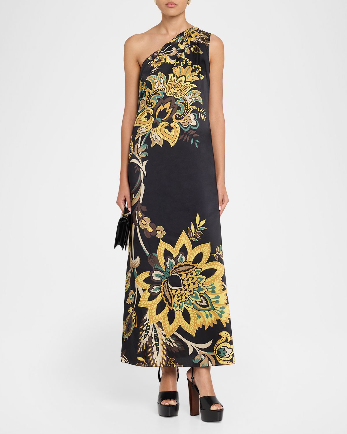 Elie Tahari The Addison One-Shoulder Floral Maxi Dress | Thumbnail 5 Elie Tahari The Addison One-Shoulder Floral Maxi Dress | Thumbnail 5